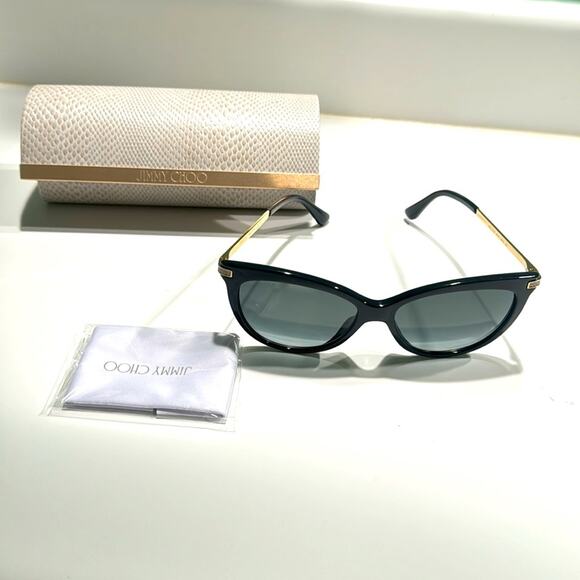 Jimmy Choo Axel 56mm Cat Eye Sunglasses black - Picture 8 of 16